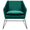 MSE011000308.V35 Fotel EMMA VELVET ciemny zielony welur - podstawa czarna King Home