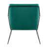 MSE011000308.V35 Fotel EMMA VELVET ciemny zielony welur - podstawa czarna King Home