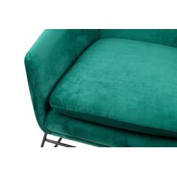 MSE011000308.V35 Fotel EMMA VELVET ciemny zielony welur - podstawa czarna King Home