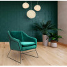 MSE011000308.V35 Fotel EMMA VELVET ciemny zielony welur - podstawa czarna King Home