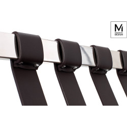 KH1501100167 MODESTO fotel BARCELON VINTAGE PU - ekoskóra, stal polerowana King Home