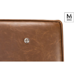 KH1501100167 MODESTO fotel BARCELON VINTAGE PU - ekoskóra, stal polerowana King Home