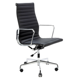 A022.CHROM Fotel biurowy AERON PRESTIGE PLUS chrom - skóra naturalna, aluminium King Home
