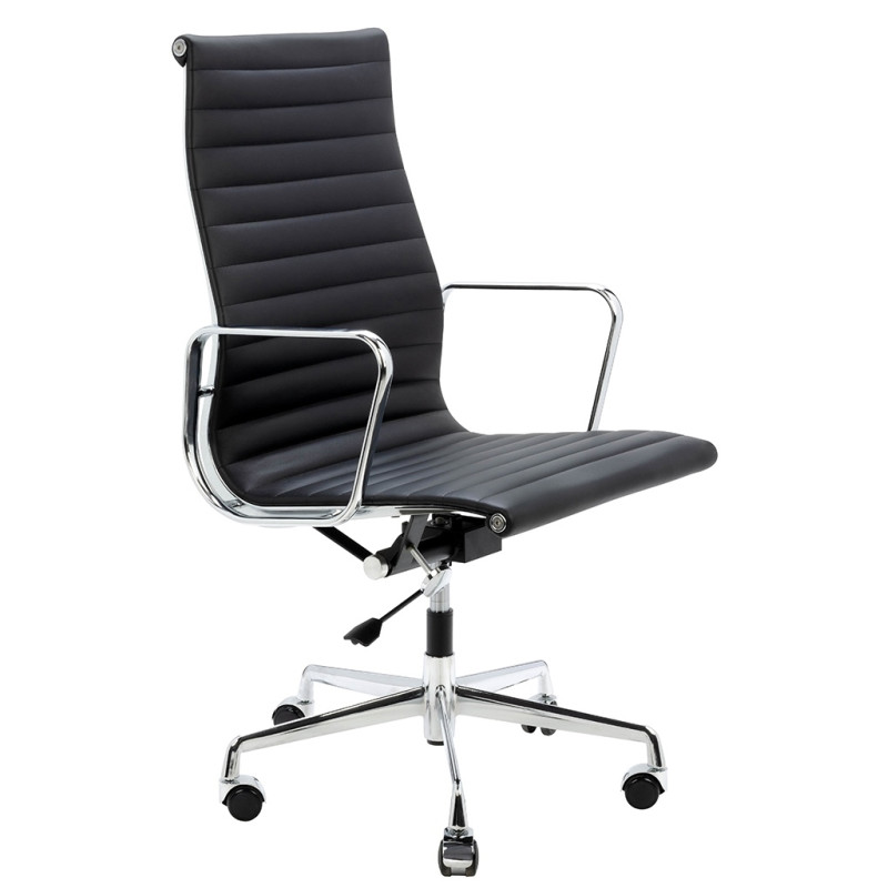 A022.CHROM Fotel biurowy AERON PRESTIGE PLUS chrom - skóra naturalna, aluminium King Home