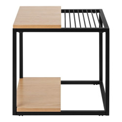 1522 Stolik GALLER dąb - gazetnik, MDF, metal King Home