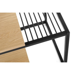 1522 Stolik GALLER dąb - gazetnik, MDF, metal King Home