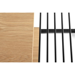 1522 Stolik GALLER dąb - gazetnik, MDF, metal King Home