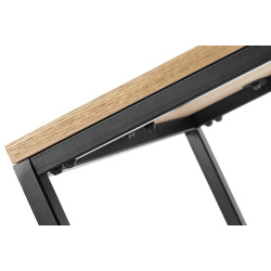 1522 Stolik GALLER dąb - gazetnik, MDF, metal King Home