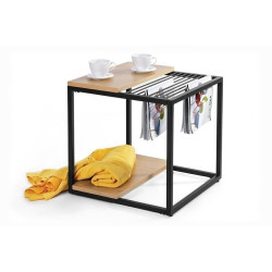 1522 Stolik GALLER dąb - gazetnik, MDF, metal King Home