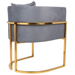 MSE011000303.V23 Fotel CHLOE VELVET ciemny szary King Home