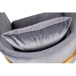 MSE011000303.V23 Fotel CHLOE VELVET ciemny szary King Home
