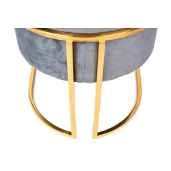 MSE011000303.V23 Fotel CHLOE VELVET ciemny szary King Home