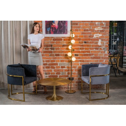 MSE011000303.V23 Fotel CHLOE VELVET ciemny szary King Home