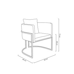 MSE011000303.V23 Fotel CHLOE VELVET ciemny szary King Home