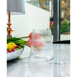 53284 KARE szklanka RIFFLE 440ml transparentna King Home