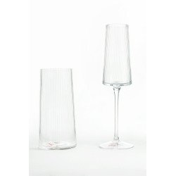 53268 KARE kieliszek do szampana RIFFLE 215 ml transparentny King Home