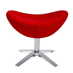 HE-066.SH01.RED.OTTO Podnóżek EGG SZEROKI czerwony.1 - wełna, stal King Home
