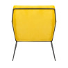 MSE011000308.V20 Fotel EMMA VELVET żółty welur - podstawa metal czarna King Home