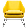 MSE011000308.V20 Fotel EMMA VELVET żółty welur - podstawa metal czarna King Home