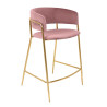 KH1301100123 Krzesło barowe DELTA 65 różowe King Home