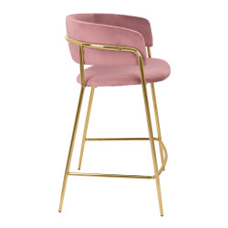 KH1301100123 Krzesło barowe DELTA 65 różowe King Home