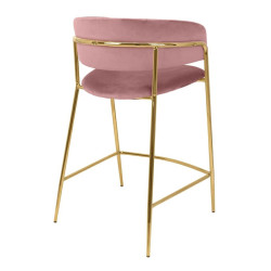 KH1301100123 Krzesło barowe DELTA 65 różowe King Home