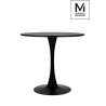 Y001.BLACK MODESTO stół TULIP FI 80 czarny - MDF, podstawa metalowa King Home