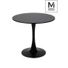 Y001.BLACK MODESTO stół TULIP FI 80 czarny - MDF, podstawa metalowa King Home