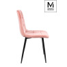 J-06.LIGHT.PINK MODESTO krzesło CARLO pudrowy róż - welur, metal King Home
