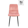 J-06.LIGHT.PINK MODESTO krzesło CARLO pudrowy róż - welur, metal King Home