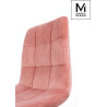 J-06.LIGHT.PINK MODESTO krzesło CARLO pudrowy róż - welur, metal King Home
