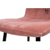J-06.LIGHT.PINK MODESTO krzesło CARLO pudrowy róż - welur, metal King Home