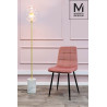J-06.LIGHT.PINK MODESTO krzesło CARLO pudrowy róż - welur, metal King Home