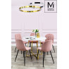 J-06.LIGHT.PINK MODESTO krzesło CARLO pudrowy róż - welur, metal King Home