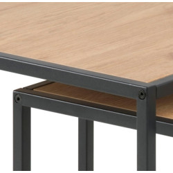 0000090954 ACTONA zestaw stolików SEAFORD dąb - MDF, metal King Home