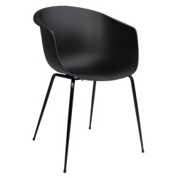 342 CPP6 Krzesło RALF czarne - polipropylen, metal King Home