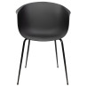 342 CPP6 Krzesło RALF czarne - polipropylen, metal King Home