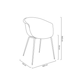 342 CPP6 Krzesło RALF czarne - polipropylen, metal King Home