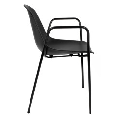 292-CPP4.BLACK Krzesło RESOL ARM czarne King Home