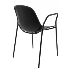 292-CPP4.BLACK Krzesło RESOL ARM czarne King Home