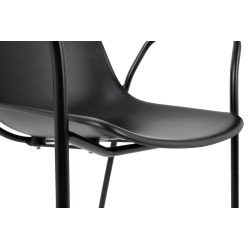 292-CPP4.BLACK Krzesło RESOL ARM czarne King Home