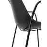 292-CPP4.BLACK Krzesło RESOL ARM czarne King Home