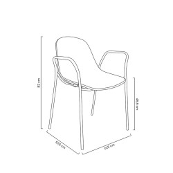 292-CPP4.BLACK Krzesło RESOL ARM czarne King Home