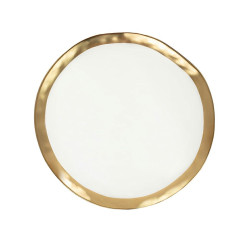 60499 KARE talerz BELL 26 cm biało-złoty King Home