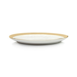 60499 KARE talerz BELL 26 cm biało-złoty King Home