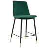 KH1201100123.61.GREE Krzesło barowe DIEGO 65 zielone - welur, podstawa czarno złota King Home