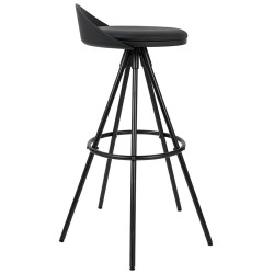 301-CCV Krzesło barowe LANZA 76 czarne King Home