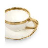 60503 KARE filiżanka BELL  biało-złota King Home