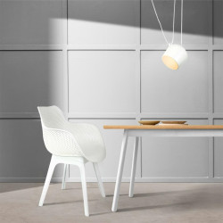 KH010100213 Krzesło LANDI białe - polipropylen King Home