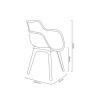 KH010100213 Krzesło LANDI białe - polipropylen King Home